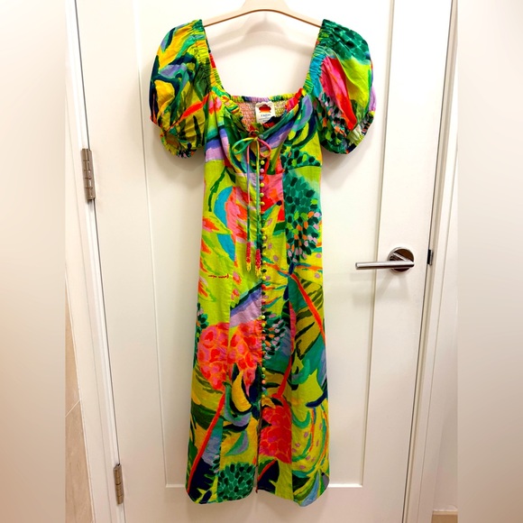 FARM Rio Printed Puff Sleeve Dress - Picture 3 of 7